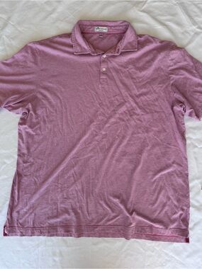 Peter Millar Men's Pink Polo Shirt XXL